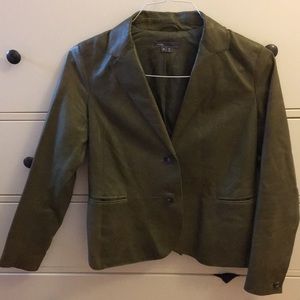 Green Leather Blazer